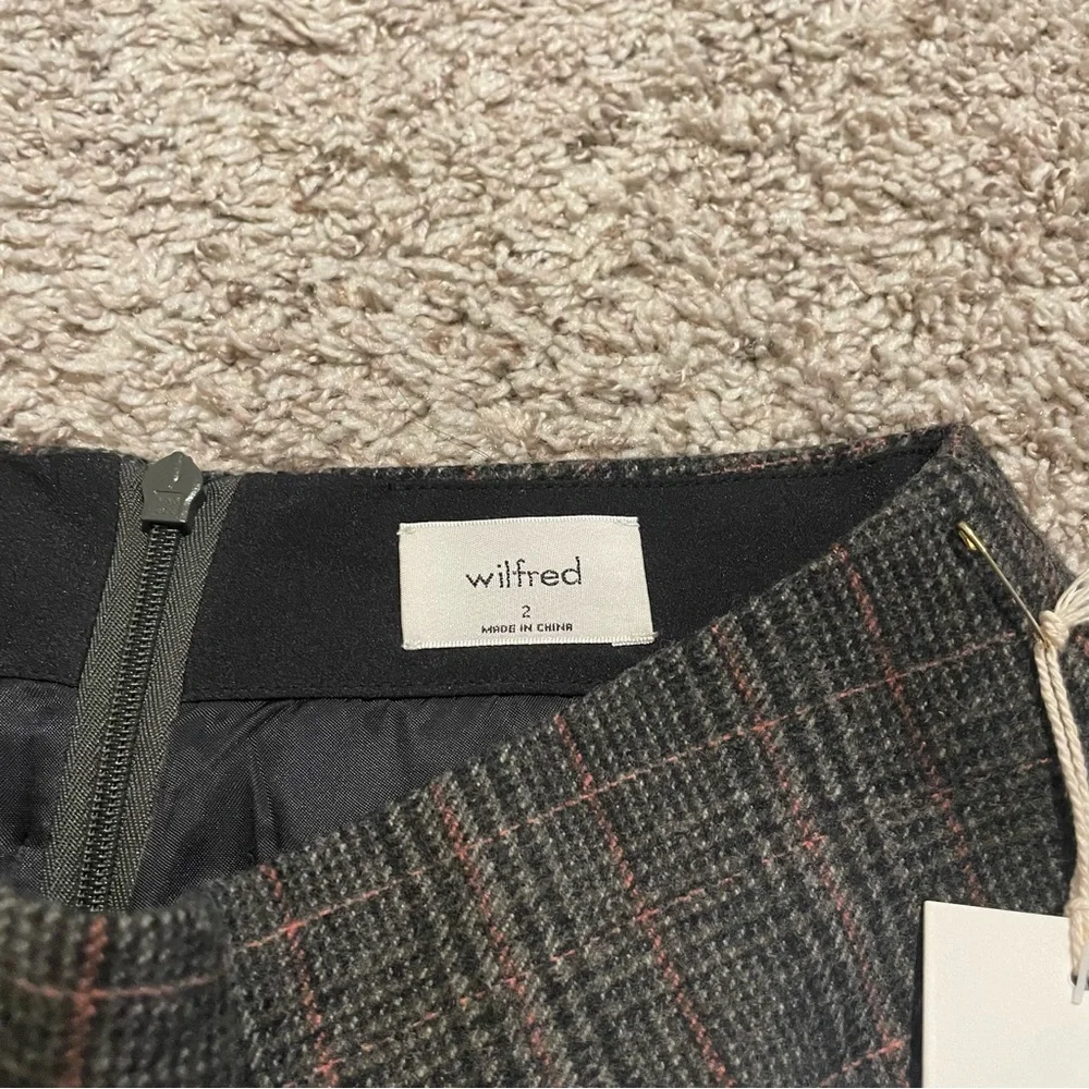 Aritzia Wilfred Renee Plaid Mini Skirt (Wool & Cashmere) - Picture 3 of 8